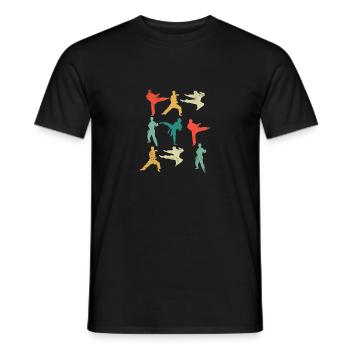 Vintage Martial Arts Fun Karate Taekwondo Boxen - Männer T-Shirt - Schwarz - Vorne - AI Model Male 178 light (178cm)