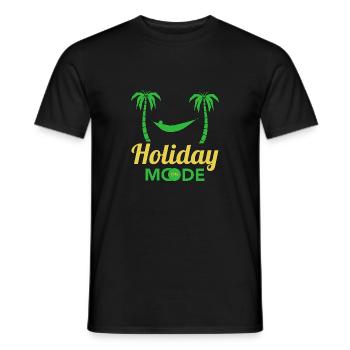 Holiday Fashion Hammock under Palm Trees - Men's T-Shirt - black - Front - AI Model Male 178 light (178cm)