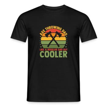 Axe Throwing Dad Cooler Daddy - Men's T-Shirt - black - Front - AI Model Male 178 light (178cm)