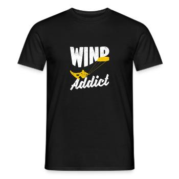 Kitesurf Kite Planche à voile Kitesurf Sport Vent - T-shirt homme - noir - Devant - AI Model Male 178 light (178cm)