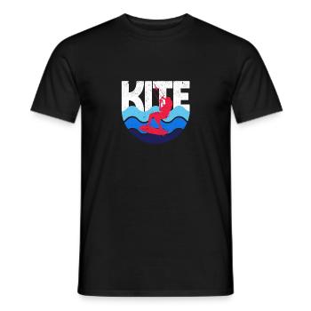 Kitesurfen Kiteboarding Kitesurfen Kite Surfing - Männer T-Shirt - Schwarz - Vorne - AI Model Male 178 light (178cm)