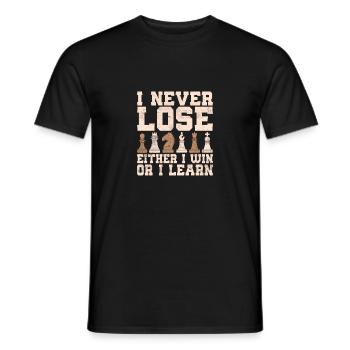 I Never Lose Either I Win Or I Learn Chess Board - Männer T-Shirt - Schwarz - Vorne - AI Model Male 178 light (178cm)