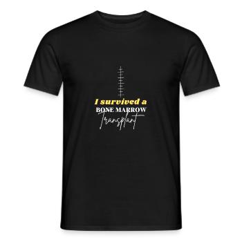 Survivant de la greffe de cellules souches de la chirurgie de la moelle osseuse - T-shirt homme - noir - Devant - AI Model Male 178 light (178cm)