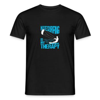 Lustiges Kitesurfen Kiteboard Surfer Kitesurfen - Männer T-Shirt - Schwarz - Vorne - AI Model Male 178 light (178cm)