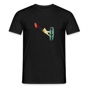 KITE Kiteboarding Kiting Kitesurf Kitesurf - Men's T-Shirt - black - Front - AI Model Male 178 light (178cm)