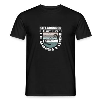 Kiteboarder Ich werde nicht alt, ich werde eine - Männer T-Shirt - Schwarz - Vorne - AI Model Male 178 light (178cm)
