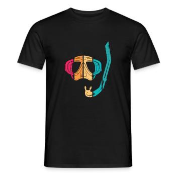 Summer paradise Funny Diving under water Geschen - Men's T-Shirt - black - Front - AI Model Male 178 light (178cm)