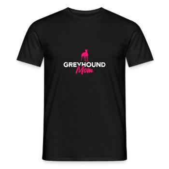 Greyhound mom - Men's T-Shirt - black - Front - AI Model Male 178 light (178cm)