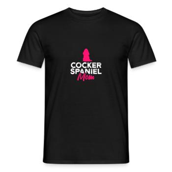 Cocker épagneul maman - T-shirt homme - noir - Devant - AI Model Male 178 light (178cm)
