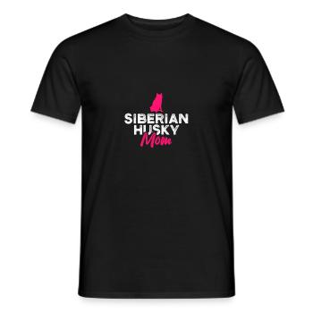 Maman Husky Sibérienne - T-shirt homme - noir - Devant - AI Model Male 178 light (178cm)