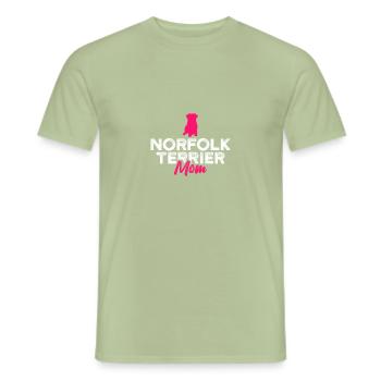 Norfolk Terrier mom - Männer T-Shirt - Sage - Vorne - AI Model Male 178 light (178cm)