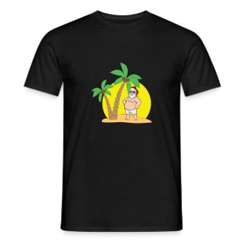 Lustiger Sommer Strandurlaub Weihnachten im Juli - Männer T-Shirt - Schwarz - Vorne - AI Model Male 178 light (178cm)