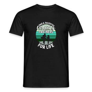 Father and daughter Golf Partner Partner Look - Men's T-Shirt - black - Front - AI Model Male 178 light (178cm)