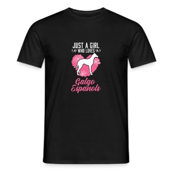 Galgo Espanol Fille Lévrier Espagnol - T-shirt homme - noir - Devant - AI Model Male 178 light (178cm)