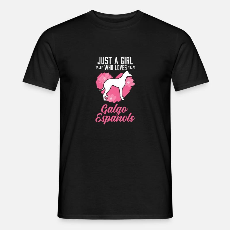 Galgo Espanol Mädchen Spanischer Windhund - Männer T-Shirt - Schwarz