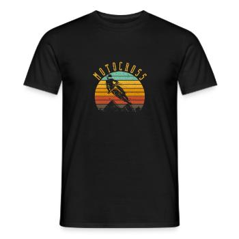 Crossmotor Crossmotor Dirt Bike Rider Enduro Biker - Heren T-shirt - zwart - Voor - AI Model Male 178 light (178cm)