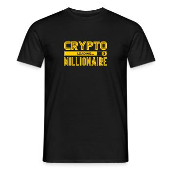 Crypto - T-shirt homme - noir - Devant - AI Model Male 178 light (178cm)