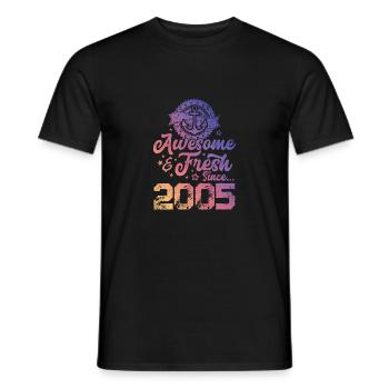 2005 awesome fresh - Männer T-Shirt - Schwarz - Vorne - AI Model Male 178 light (178cm)