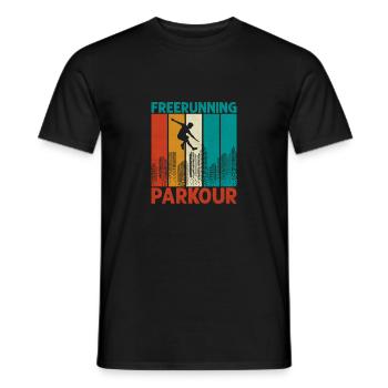Freerunning Parkour Free Running Traceur - Männer T-Shirt - Schwarz - Vorne - AI Model Male 178 light (178cm)