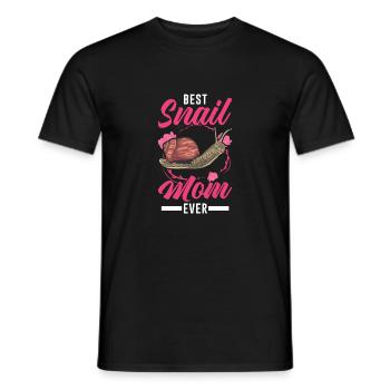 Best Snail Mom Ever Schnecken Mama - Männer T-Shirt - Schwarz - Vorne - AI Model Male 178 light (178cm)