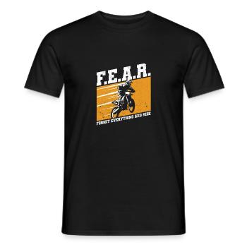 Fear Dirtbike Motocross Forget it all - Men's T-Shirt - black - Front - AI Model Male 178 light (178cm)