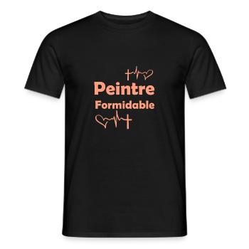 Cadeau femme Peintre formidable - T-shirt homme - noir - Devant - AI Model Male 178 light (178cm)