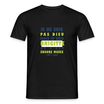 Cadeau femme pour brigitte - T-shirt homme - noir - Devant - AI Model Male 178 light (178cm)