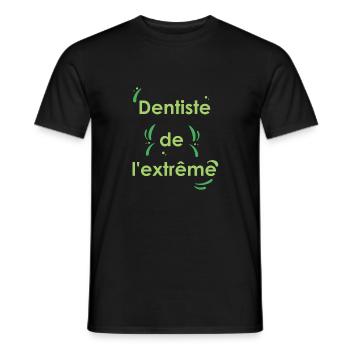 Cadeau femme Dentiste de l'extrême - T-shirt homme - noir - Devant - AI Model Male 178 light (178cm)