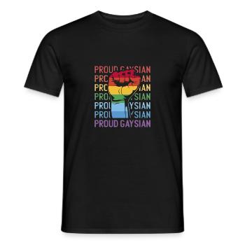 Gay Lesbian LGBTQ Pride Gaysian I Cadeau - T-shirt homme - noir - Devant - AI Model Male 178 light (178cm)