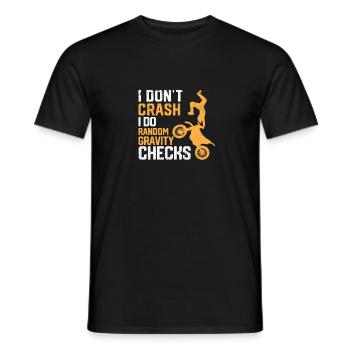 Motocross Dirt Bike I Don't Crash I Do Random - Men's T-Shirt - black - Front - AI Model Male 178 light (178cm)