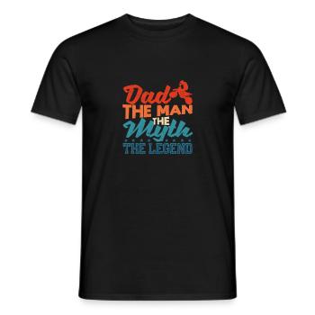Papa L’Homme Le Mythe La Légende Dirt Bike Moto - T-shirt homme - noir - Devant - AI Model Male 178 light (178cm)