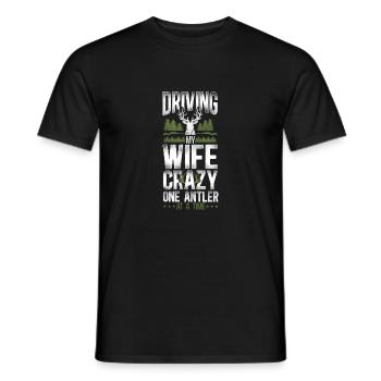 Buck Deer Hunting Hunter Femme - T-shirt homme - noir - Devant - AI Model Male 178 light (178cm)
