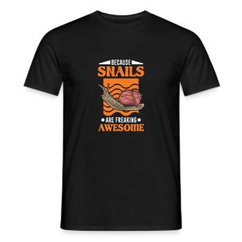 Parce que les escargots sont des escargots géniaux - T-shirt homme - noir - Devant - AI Model Male 178 light (178cm)