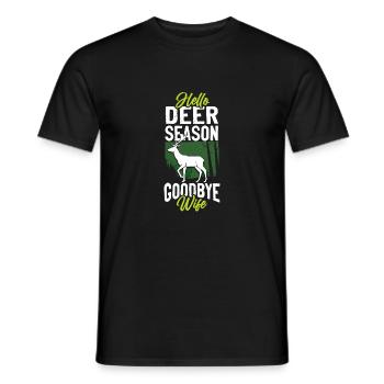 Buck Deer Hunting Hunter Husband - Männer T-Shirt - Schwarz - Vorne - AI Model Male 178 light (178cm)