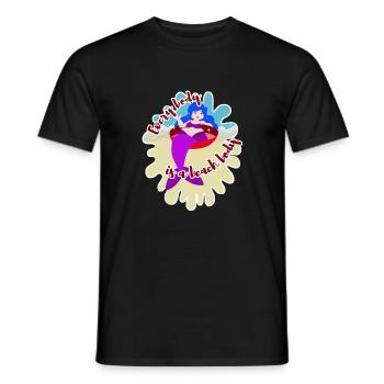 Every Body Is A Beach Body mermaid body positivity - Men's T-Shirt - black - Front - AI Model Male 178 light (178cm)