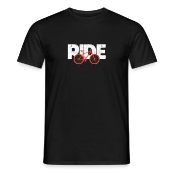 Ride Vintage MTB Rider Mountainbike Radfahren Bike - Männer T-Shirt - Schwarz - Vorne - AI Model Male 178 light (178cm)