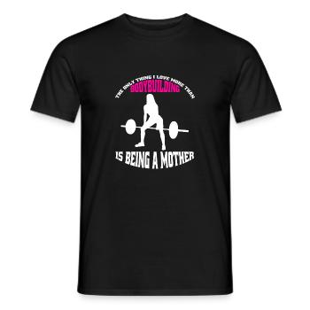 Fitness Mama Bodybuilderin Mutter Muskel Training - Männer T-Shirt - Schwarz - Vorne - AI Model Male 178 light (178cm)