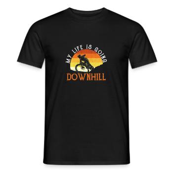 Mountain Biking Bike Bike Funny My Life - Men's T-Shirt - black - Front - AI Model Male 178 light (178cm)