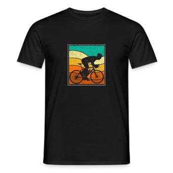 Bicycle Road Bike Road Bike Vintage Cycling Biker - Men's T-Shirt - black - Front - AI Model Male 178 light (178cm)