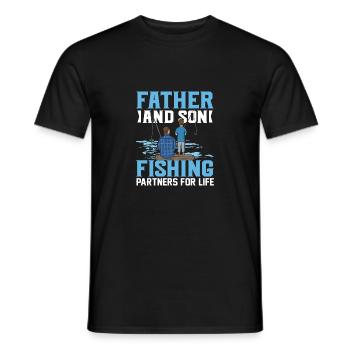 Père et fils Partenaires de pêche pour la vie Papa Angl - T-shirt homme - noir - Devant - AI Model Male 178 light (178cm)