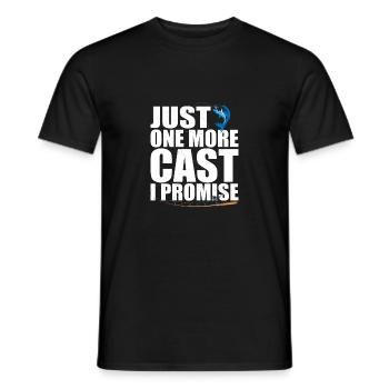 Just One More Cast I Promise Angler Fishing - Men's T-Shirt - black - Front - AI Model Male 178 light (178cm)