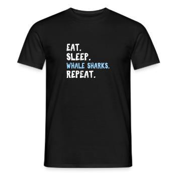 Eat Sleep Whale Sharks Repeat Cute Whale Shark Lov - Männer T-Shirt - Schwarz - Vorne - AI Model Male 178 light (178cm)