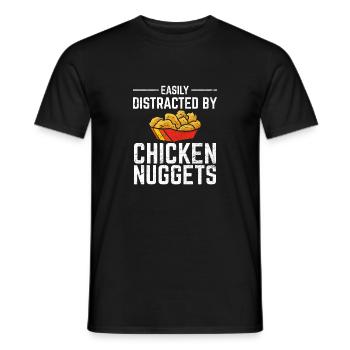 The More People I Meet The More I Love Chicken Nug - Men's T-Shirt - black - Front - AI Model Male 178 light (178cm)