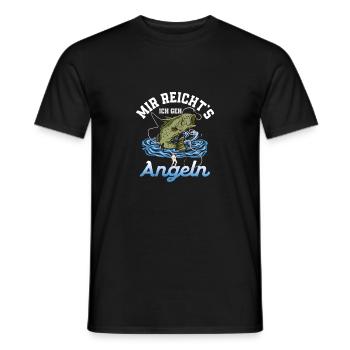 It's enough for me I go fishing fisherman angler - Men's T-Shirt - black - Front - AI Model Male 178 light (178cm)