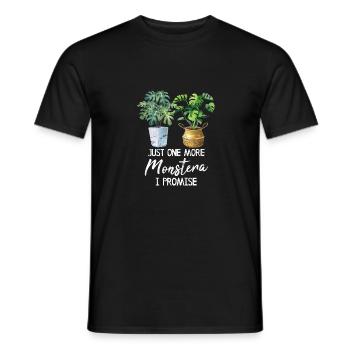 Just One More Monstera I Promise Monstera Mom Plan - Männer T-Shirt - Schwarz - Vorne - AI Model Male 178 light (178cm)