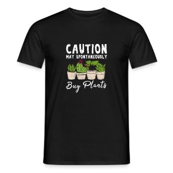 La prudence peut spontanément acheter des plantes mignonnes drôle pl - T-shirt homme - noir - Devant - AI Model Male 178 light (178cm)