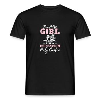 Mignon Jiu Jitsu Fille BJJ Jiu-Jitsu Brésilien JiuJit - T-shirt homme - noir - Devant - AI Model Male 178 light (178cm)