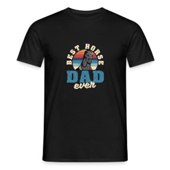 Best Horse Dad Ever Funny Riding Mann Vatertag - Männer T-Shirt - Schwarz - Vorne - AI Model Male 178 light (178cm)