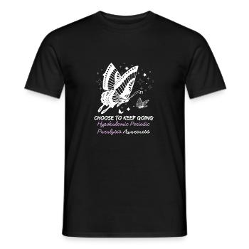 Schmetterling Hypokaliämische periodische Lähmung Bewusstsein - Männer T-Shirt - Schwarz - Vorne - AI Model Male 178 light (178cm)