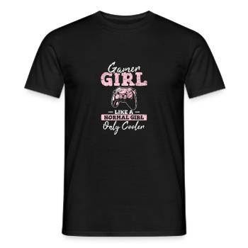 Mignonne Gamer Girl Comme Une Fille Normale Seulement Cooler Gam - T-shirt homme - noir - Devant - AI Model Male 178 light (178cm)